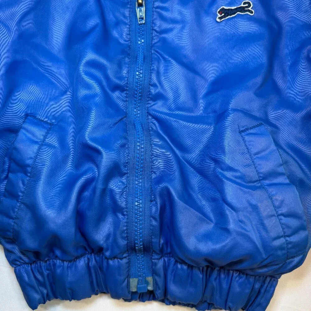 LE TIGRE Bomber Windbreaker Blue Nylon Jacket Boys 6 Vintage